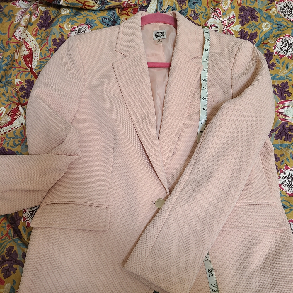 Anne Klein Pink Textured Blazer NWOT Sz M